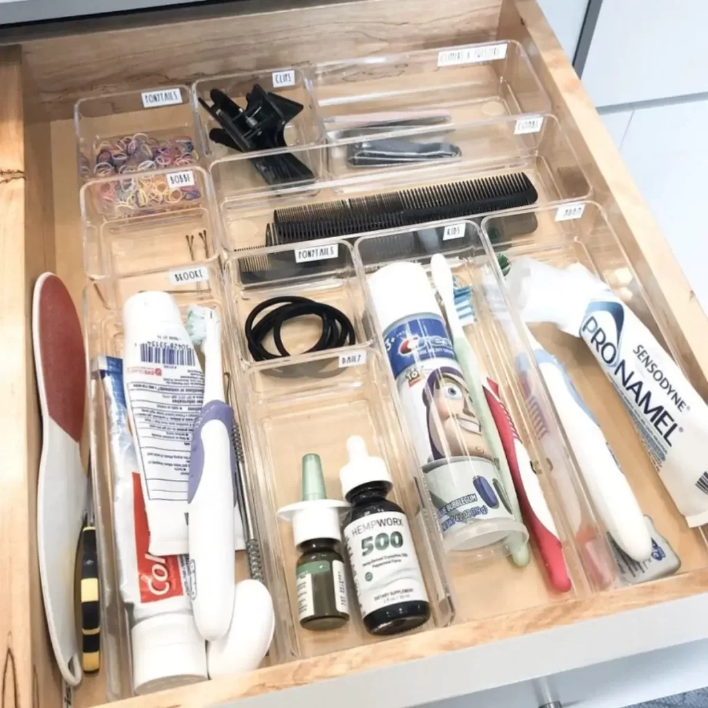 bathroom drawer organiser